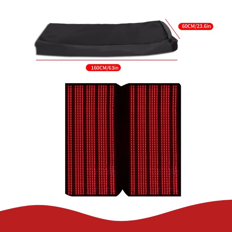 Red Infrared Light Therapy Sleeping Bag Full Body Blanket for Whole Body, 5050SMD LED 660nm Red Light Therapy Mat Sleep Bag 850nm Near Infrared Light Therapy Devices for Pain Relief and Better Sleep size 160x60 CM