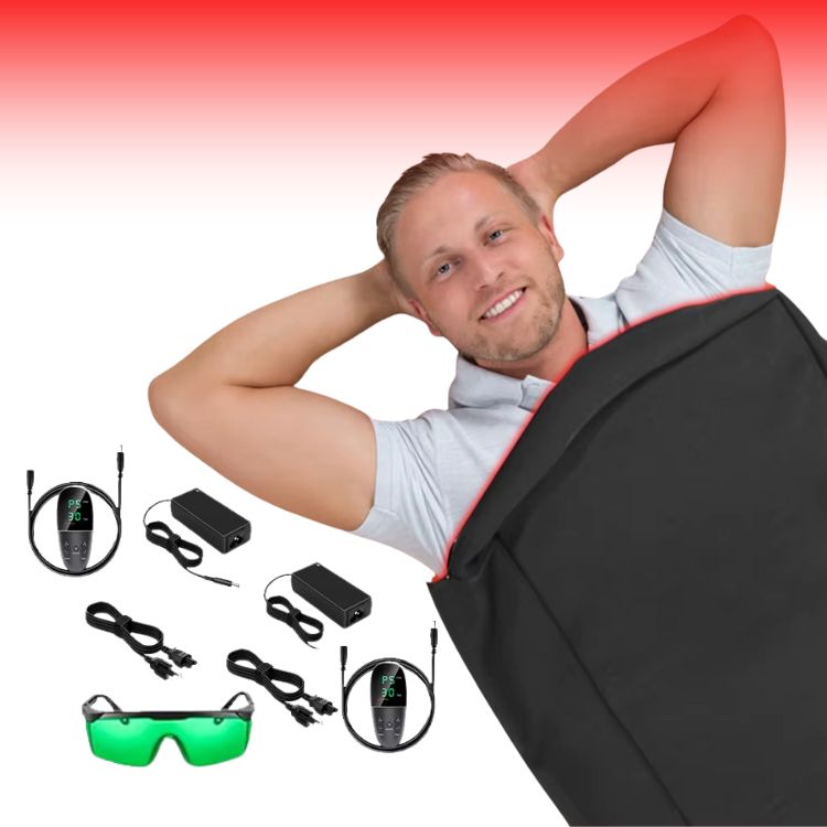 Red Infrared Light Therapy Sleeping Bag Full Body Blanket for Whole Body, 5050SMD LED 660nm Red Light Therapy Mat Sleep Bag 850nm Near Infrared Light Therapy Devices for Pain Relief and Better Sleep size 160x60 CM