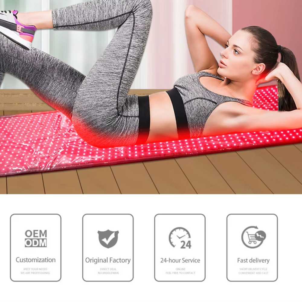 Red Light Therapy Mat Full Body Quad Chips 1280pcs 5050 LED 660nm 850nm Pain Relief Red Light Therapy Mat High Spectrum