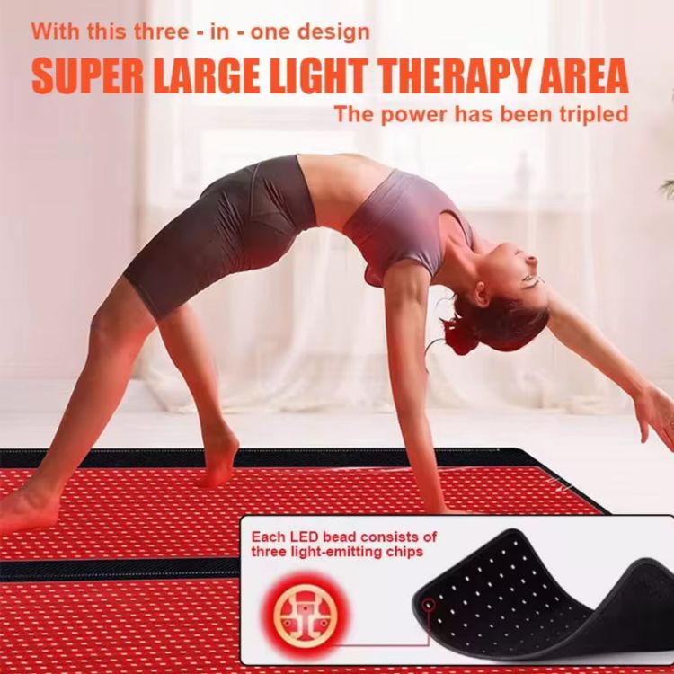 Red Infrared Light Therapy Sleeping Bag Full Body Blanket for Whole Body, 5050SMD LED 660nm Red Light Therapy Mat Sleep Bag 850nm Near Infrared Light Therapy Devices for Pain Relief and Better Sleep size 160x60 CM